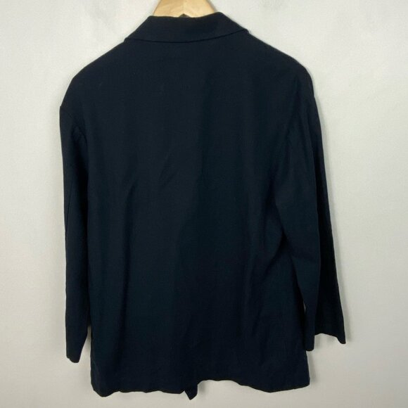Anthropologie‎ Amadi Linen Oversized Blazer Jacket Sports Coat Navy Blue Small S - Picture 4 of 11